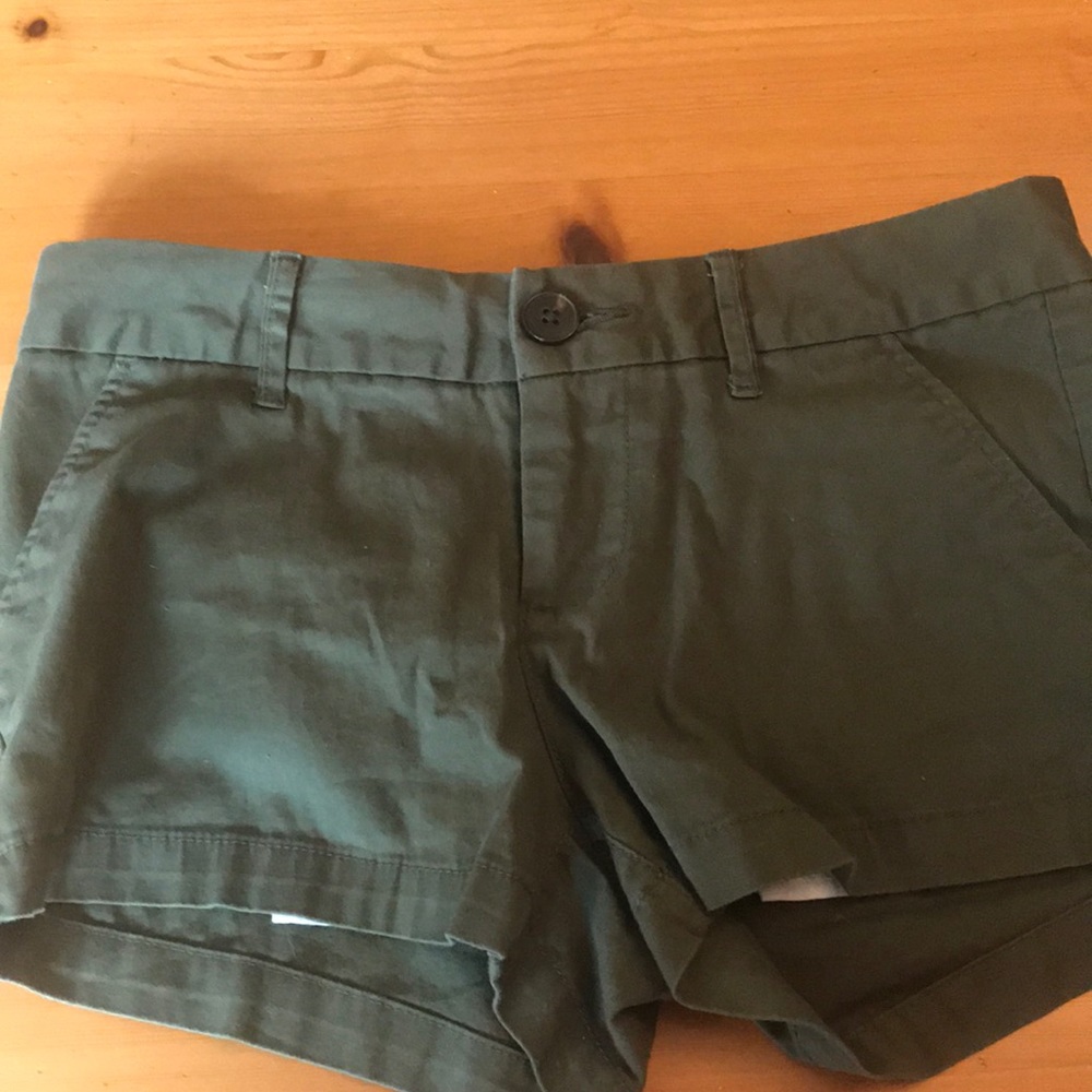 Army green shorts